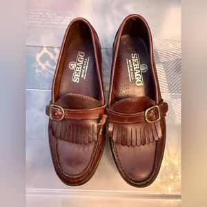 Sebago Women’s Leather Loafers with Buckle